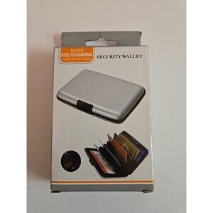 Black Credit Card Security Wallet (Blocks RFID Scanning) Open Box